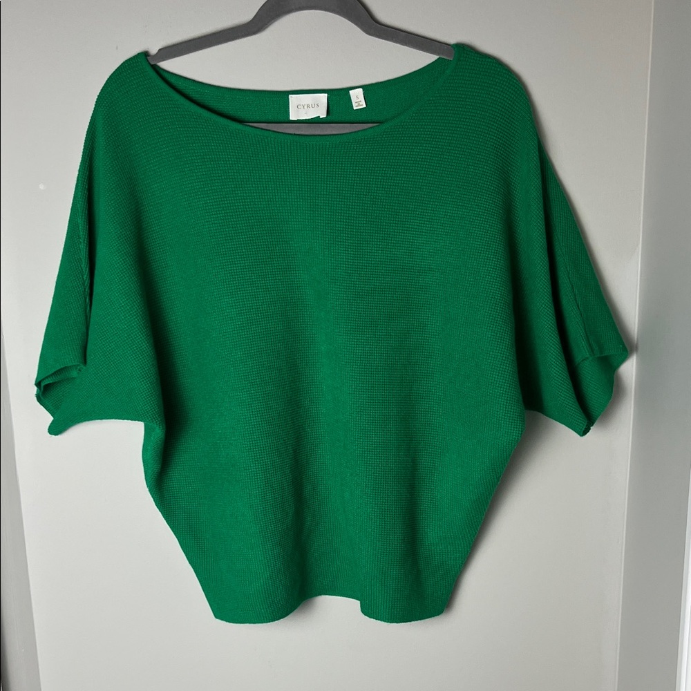 Cyrus Vibrant Green Crew Neck Sweater